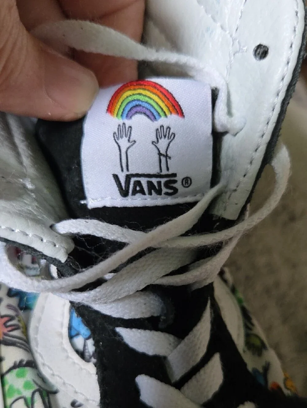 Vans Dallas Clayton SK8 Doodle Pattern High-Top Size 3Y Sneakers